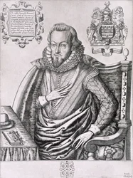 Portret van Robert Cecil (1563-1612) 1e graaf van Salisbury, gegraveerd door Renold Elstrack (1571-ca.1630) ca.1607